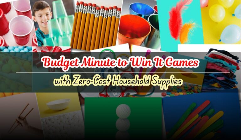 Budget Minute to Win It Games with Zero-Cost Household Supplies